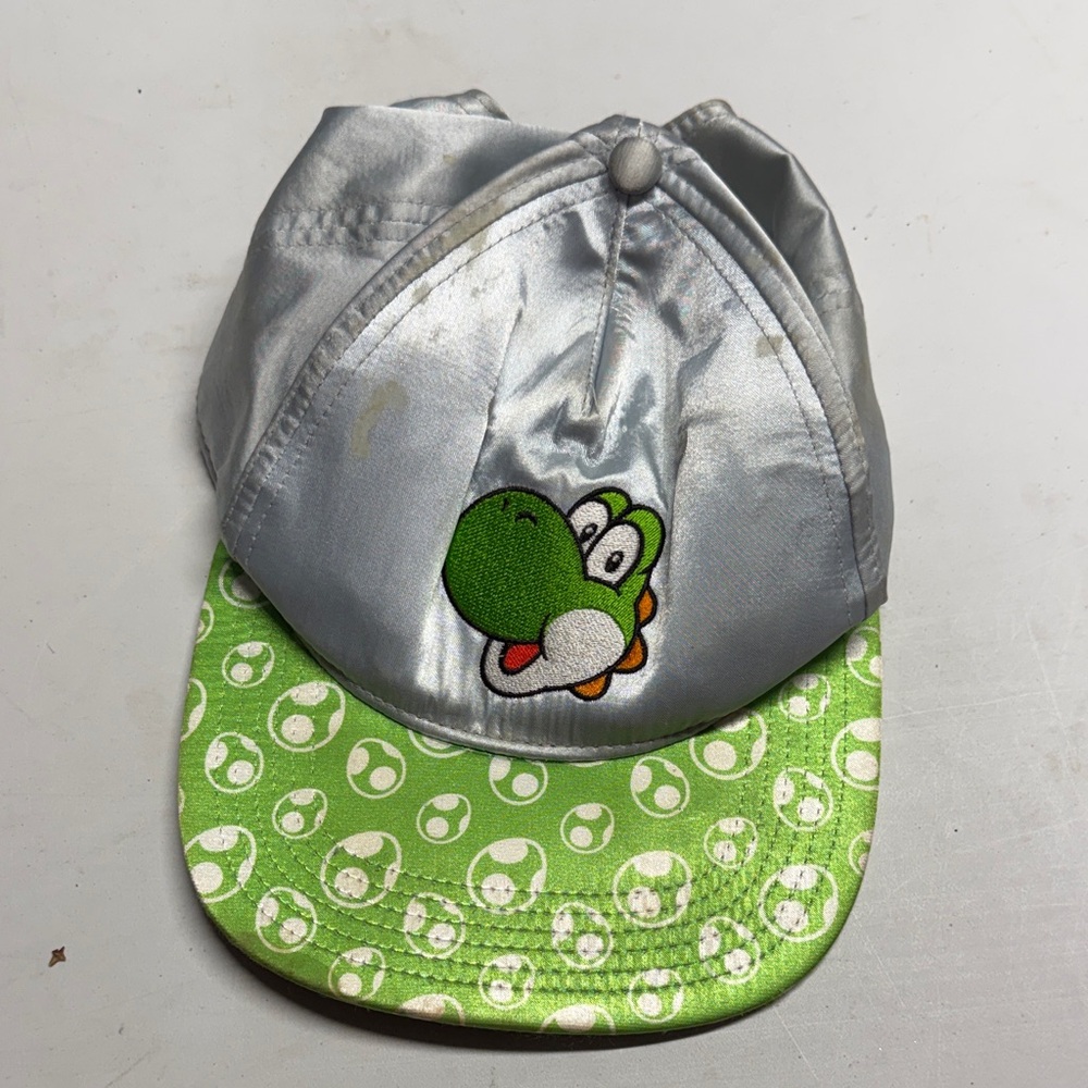 Nintendo Silver and Green Yoshi Hat